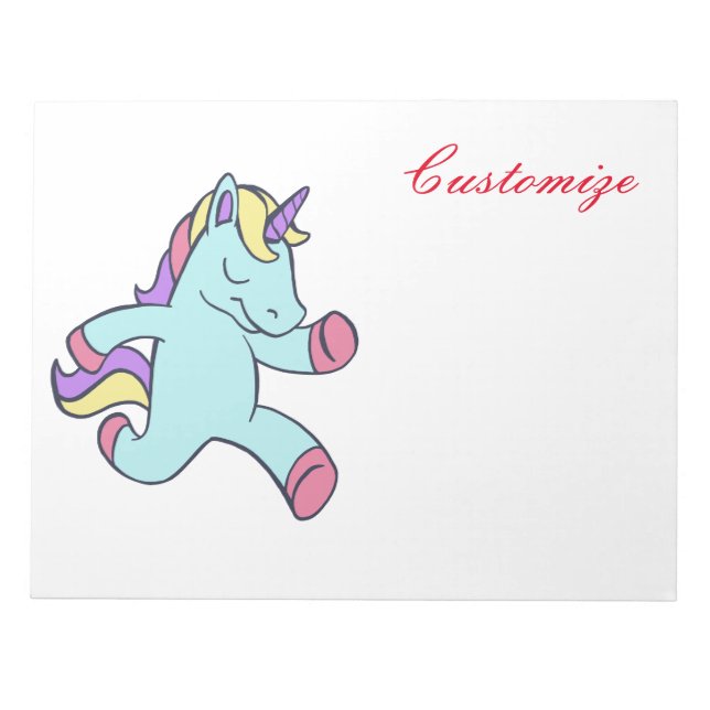Bloc-note Unicorne Bleue Courant Thunder_Cove (Devant)