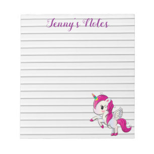 Bloc-note Unicorne de dessin, personnalisée