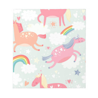 Bloc-note Unicornes et arc-en-ciel