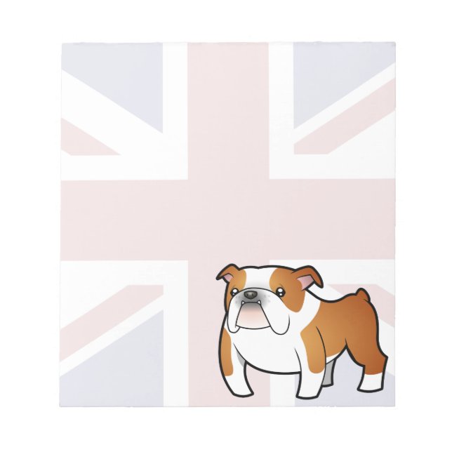 Bloc-note Union Jack Cartoon English Bulldog (Devant)
