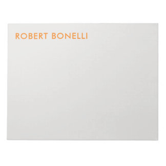 Bloc-note Unique Moderne Gris Platine Minimaliste Ajouter un