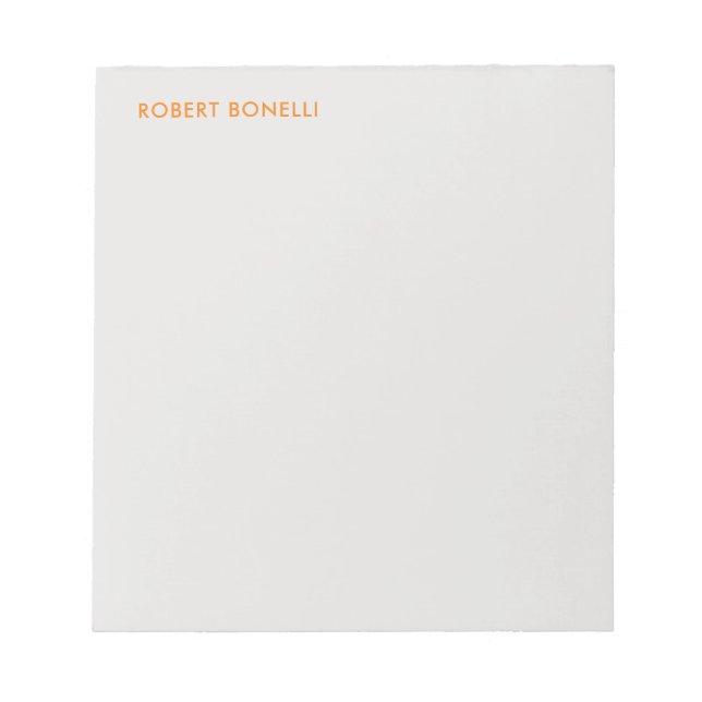 Bloc-note Unique moderne Platine gris minimaliste (Devant)