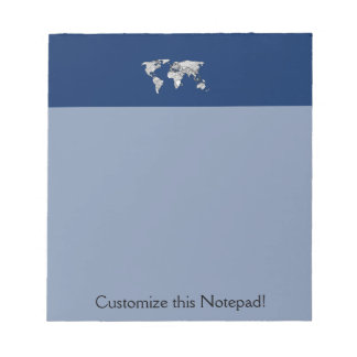 Bloc-note Unique Monde Carte Doodle