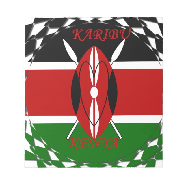 Bloc-note Unité du drapeau kényan : Tuko Pamoja Design (Devant)