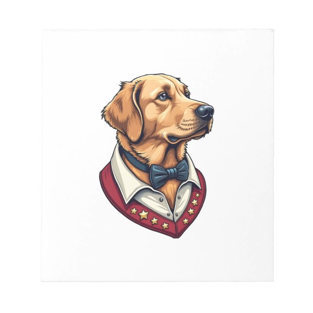 Bloc-note USA Golden Retriever Vintage Patriotic Dog Shirt (Devant)