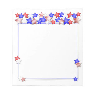 Bloc-note USA Independence Day Patriotic Stars American