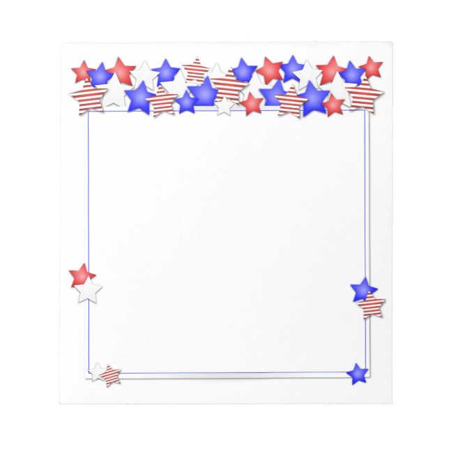 Bloc-note USA Independence Day Patriotic Stars American (Devant)