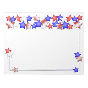 Bloc-note USA Independence Day Patriotic Stars American