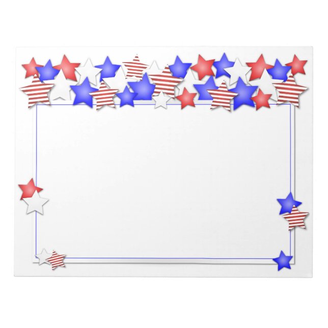 Bloc-note USA Independence Day Patriotic Stars American (Devant)