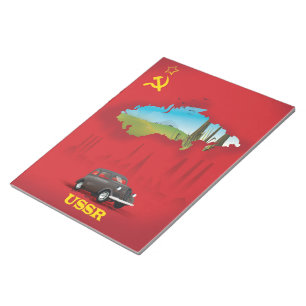 Bloc-note USSR Illustrated map poster