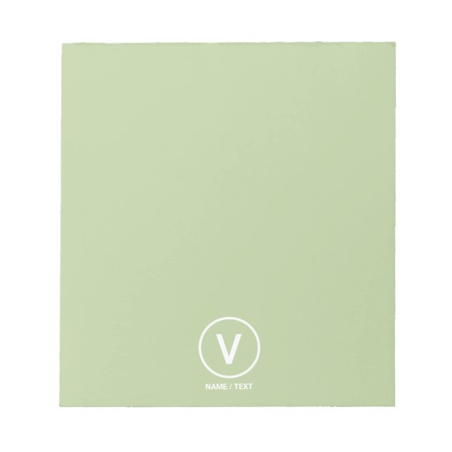 Bloc-note V pour Vegan Diète logo naturel personnalisé (Devant)