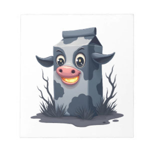 Bloc-note Vache de carton de lait maudit