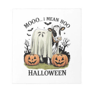 Bloc-note Vache de ferme Halloween vintage