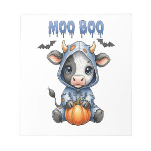 Bloc-note Vache de Halloween Moo Boo