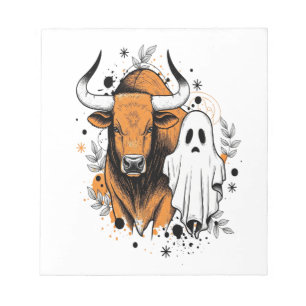 Bloc-note Vache des Highlands d'Halloween Mignonne Automne
