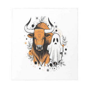 Bloc-note Vache des Highlands d'Halloween Mignonne Automne