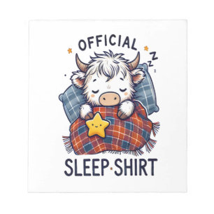 Bloc-note Vache des Highlands Png, Sleep Png officiel