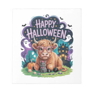 Bloc-note Vache Highland Mignonne d'Halloween (2)