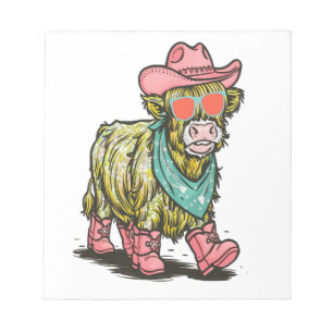 Bloc-note Vache Highland Mignonne Png, occidental