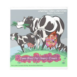 Bloc-note Vaches produisant de la crème épaisse, dessin anim