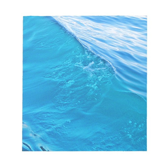 Bloc-note vague d'eau bleue cool (Devant)