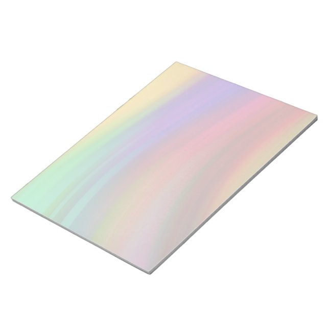 Bloc-note Vagues arc-en-ciel douces Abstraites (Incliné)