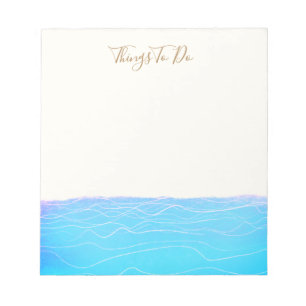 Bloc-note Vagues tropicales Turquoise Ocean