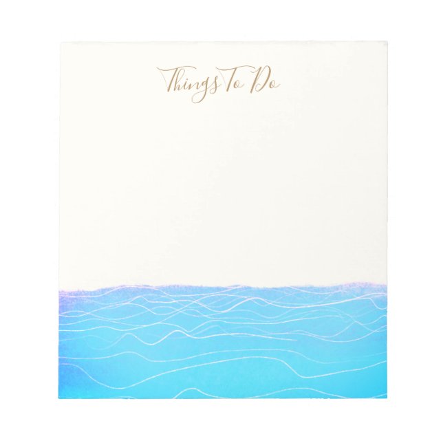 Bloc-note Vagues tropicales Turquoise Ocean (Devant)