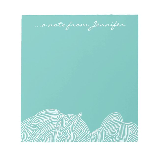 Bloc-note Vagues turquoises (Devant)