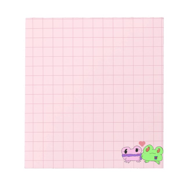 Bloc-note Valentine grenouille mignonne  (Devant)