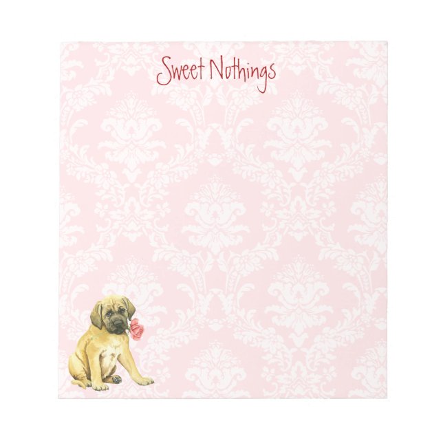 Bloc-note Valentine Rose Mastiff (Devant)