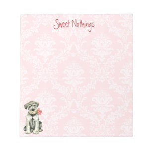 Bloc-note Valentine Rose Standard Schnauzer