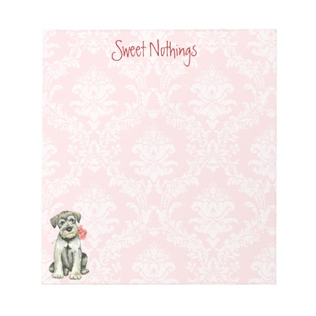 Bloc-note Valentine Rose Standard Schnauzer (Devant)