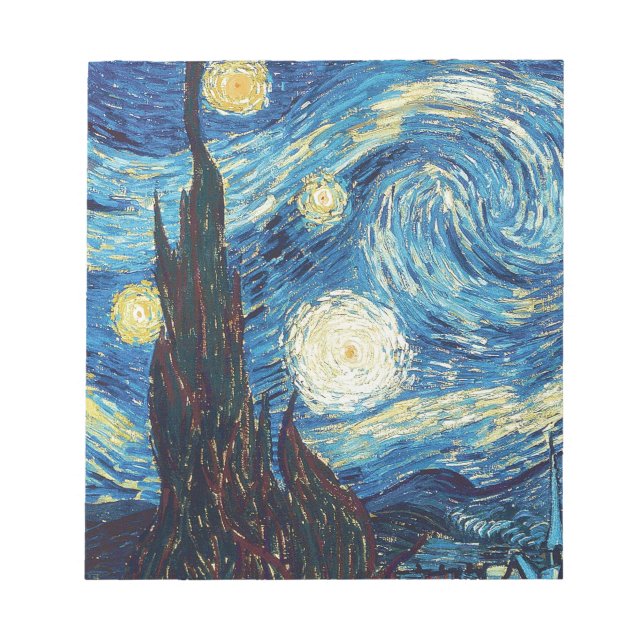 Bloc-note Van Gogh Starry Peinture impressionniste de nuit (Devant)