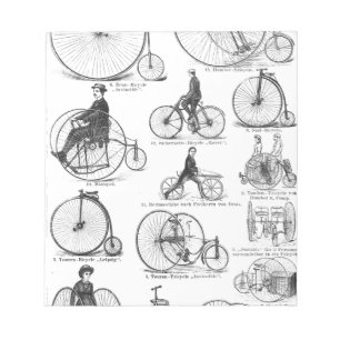 Bloc-note vélo à grande roue penny farthing