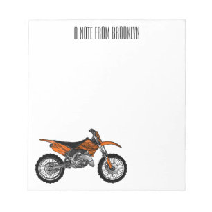 Bloc-note Vélo droit hors route moto / motocross dessin anim
