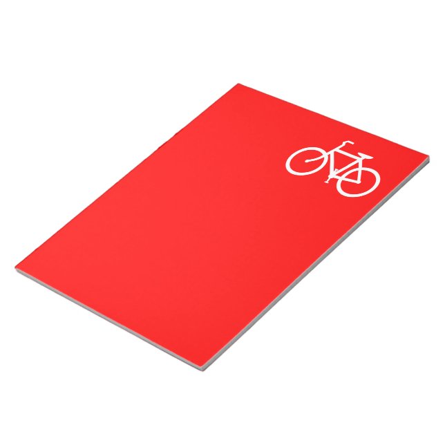 Bloc-note Vélo rouge et blanc (Incliné)
