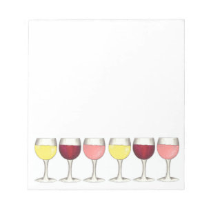 Bloc-note Verre Rouge Blanc Rosé Verres Vin Vin Louveur de v