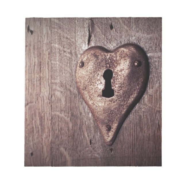 Bloc-note Verrouiller coeur (Devant)