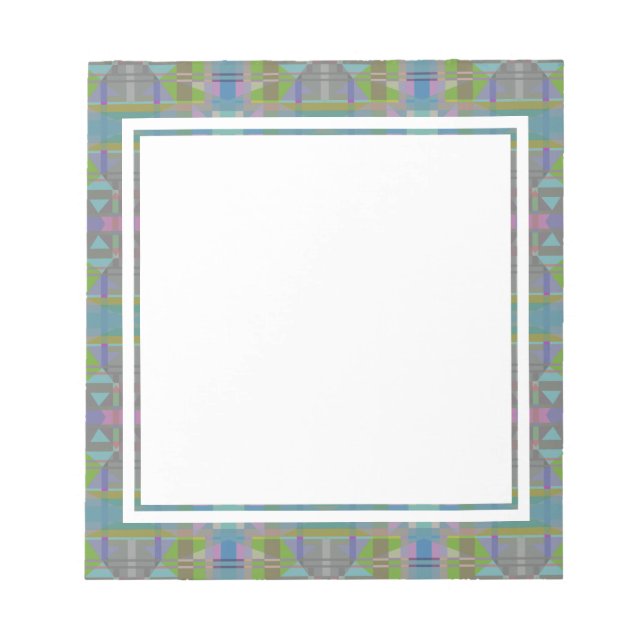 Bloc-note Vert bleu violet géométrique (Devant)