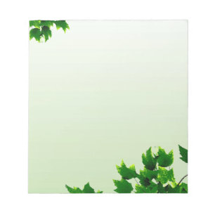 Bloc-note Vert feuillu