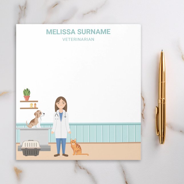 Bloc-note Vétérinaire Femme Vétérinaire Clinique vétérinaire (Créateur téléchargé)