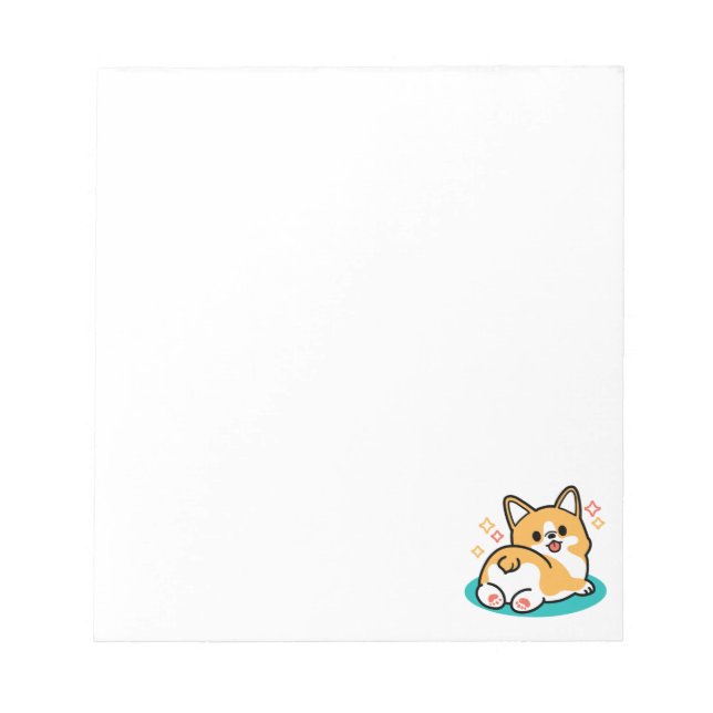 Bloc-note Vibes Corgi Butt et Nap - Joli chien couché (Devant)