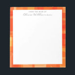 Bloc-note Vibrant contemporain Abstrait Art moderne Orange<br><div class="desc">Bloc-notes orange Abstrait contemporain</div>