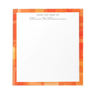 Bloc-note Vibrant contemporain Abstrait Art moderne Orange