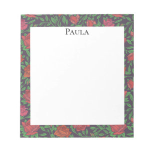 Bloc-note Victorien Gothique Parfait Rouge & Fuchsia Rose