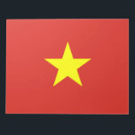 Bloc-note Vietnamese Flag (Vietnam)<br><div class="desc">This design features the national flag of Vietnam (officially known as the Socialist Republic of Vietnam), which is a country in Southeast Asia. It is the easternmost country on the Indochinese Peninsula. Vietnam has land borders with China to the north; and Laos and Cambodia to the west. Vietnam also has...</div>