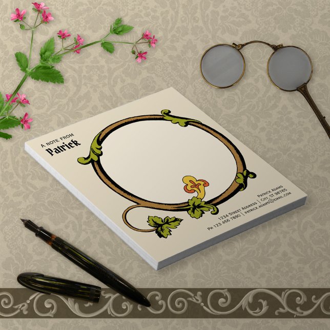 Bloc-note Vignes médiévales acanthus home/work CC1109 modifi (Créateur téléchargé)