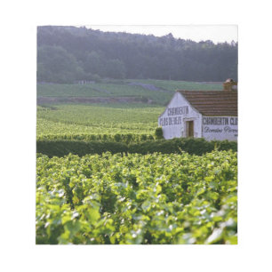 Bloc-note vignoble Chambertin Clos de Bèze Grand Cru avec
