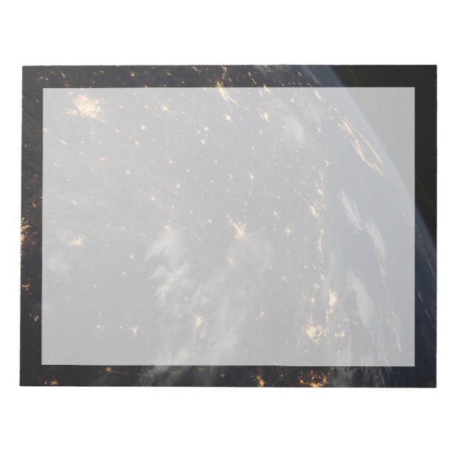 Bloc-note Ville Lumière La Nuit Sur La Planète Terre (Devant)